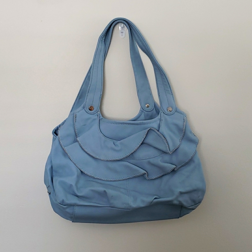 Elle Ruffle Blue Bag Purse